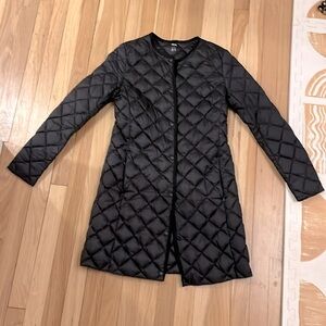 Women’s Uniqlo Quilted Long Jacket - Black